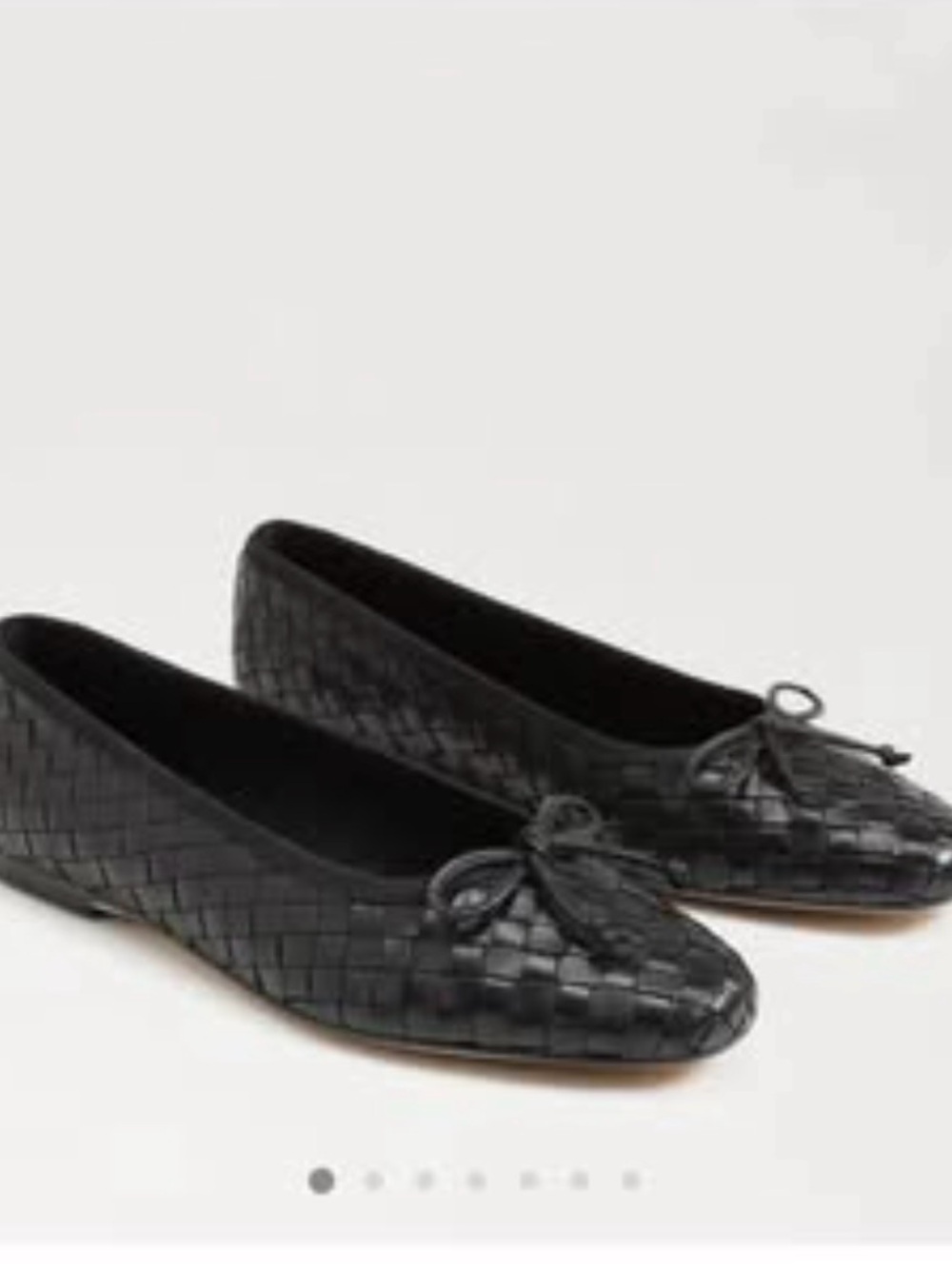 Sam Edelman Black Woven Leather Ballet Flats with Bow. NIB!